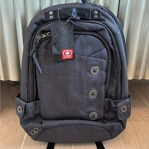 OGIO Charcoal Gray Backpack with Button Accents